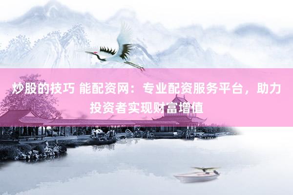 炒股的技巧 能配资网：专业配资服务平台，助力投资者实现财富增值