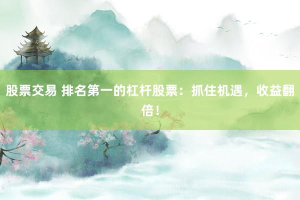 股票交易 排名第一的杠杆股票：抓住机遇，收益翻倍！
