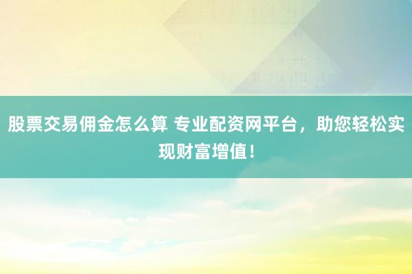股票交易佣金怎么算 专业配资网平台，助您轻松实现财富增值！